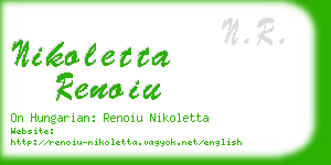 nikoletta renoiu business card